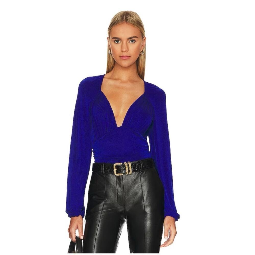 Free People Intimately In Your Arms Bodysuit Electric Indigo Blue Size Small